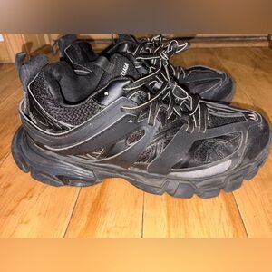 Balenciaga Black Triple S-Style Chunky Sneakers